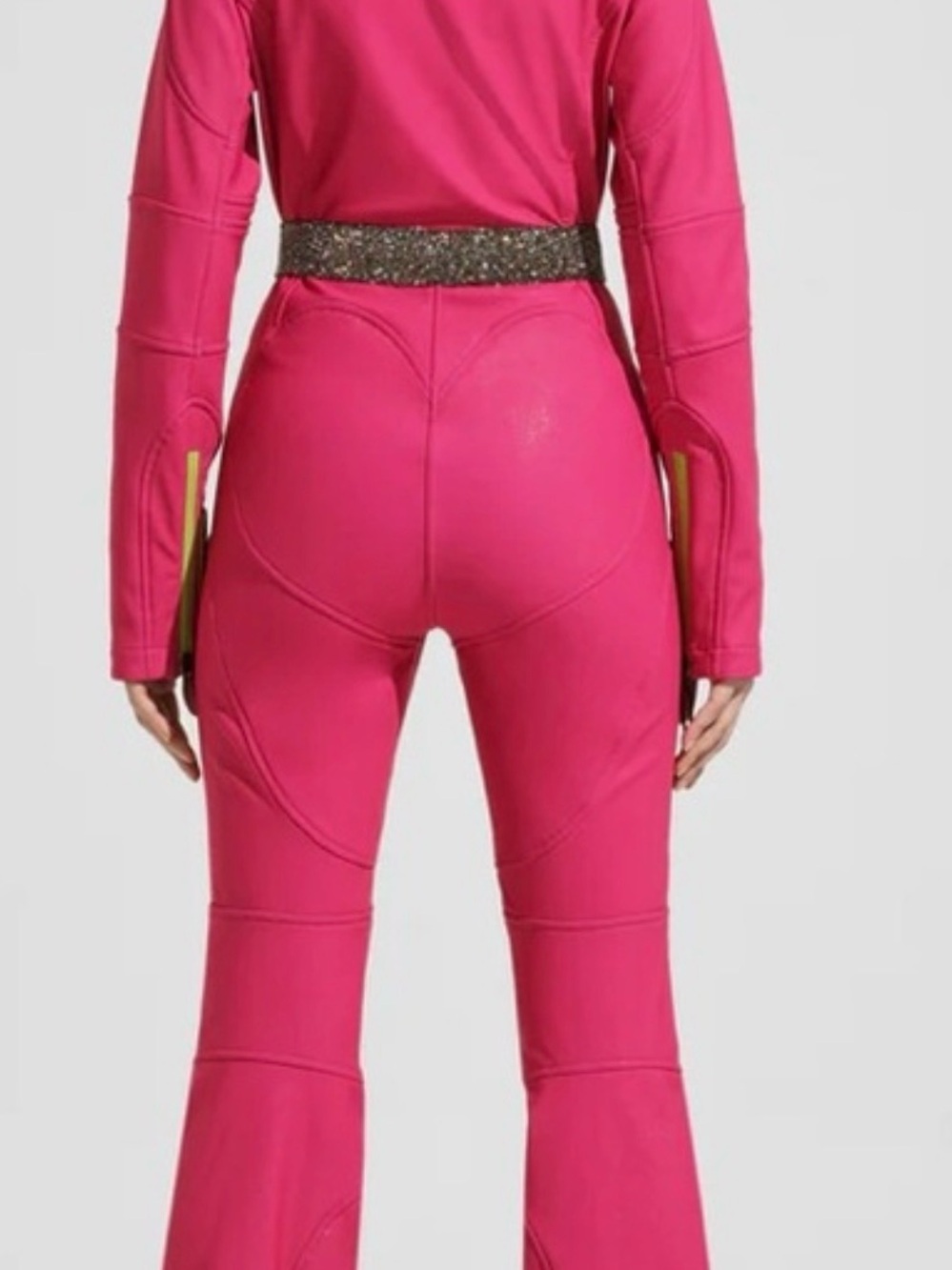 ⛷️KHRISJOY SKI Catsuit Glitter Bubblegum Sz M 01 Cordova Perfect Moment jumpsuit